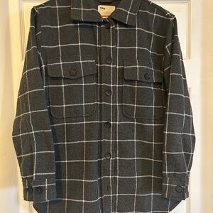 Tilley shirt jacket grey wool blend